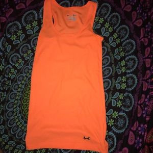 Neon orange under armor tank top, Christmas